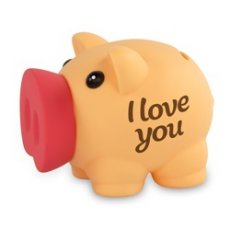 Tirelire cochon 'I Love you'