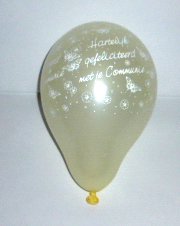 .Ballon Latex 5inch/13cm Communie Blanc