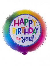 85388 Happy Birthday Folieballon 45cm/18" Multicoloured letters