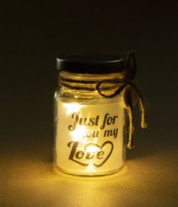 LED Star Light Little 8,5cm 'Just for you my love'