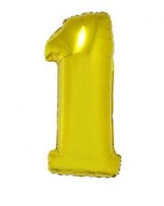 Folieballon Goud 40" Jumbo cijfer '1'