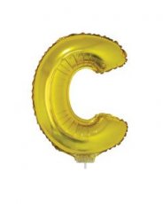 Ballon Alu Doré 41cm lettre 'C'