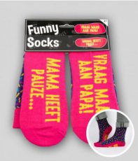 Funny socks 'Mama heeft pauze'