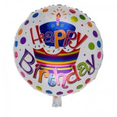 Happy Birthday Folie 45cm/18" Birthdaycake Dots