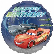 35366 Happy Birthday Ballon Hélium 45cm/18inch Cars