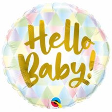 88007 Baby Folieballon 45cm/18" Hello Baby!