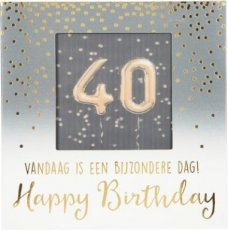 Muziek & 3D Wenskaart 40 Vandaag is een bijzondere dag!
