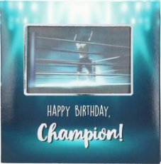 3111130-30 Muziek & 3D Wenskaart Happy Birthday, Champion!