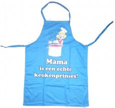 Schort Blauw Mama Keukenprinses