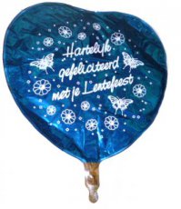 .Ballon Folie 18inch/45cm Lentefeest blauw