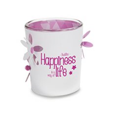 Kaars Stralend lichtje Happiness is a way of life