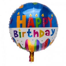 Happy Birthday Folie 45cm/18" Cake & candle