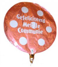 .Ballon Folie 18inch/45cm Communie roos