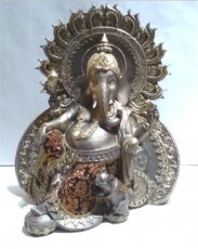 G03801Brons Boeddha Ganesha 31 cm Brons/Goud