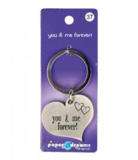 HKR37 Porte-clés Coeur 'You & Me forever!'