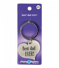 HKR45 Porte-clés Coeur 'Best dad EVER!'