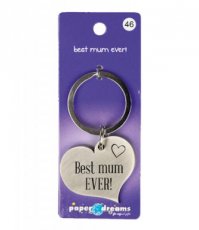 HKR46 Porte-clés Coeur 'Best mum EVER!'