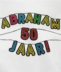 Guirlande néon emballée 50 jaar Abraham