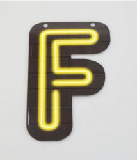 Neon Slinger Letter F