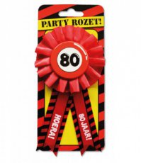 rozet14 Party Rosette '80 jaar'
