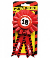 Rozet02 Party Rosette '18 jaar'