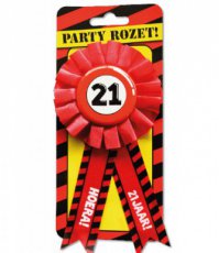 Rozet03 Party Rosette '21 jaar'