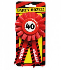 Rozet06 Party Rosette '40 jaar'