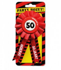 Rozet07 Party Rosette '50 jaar'