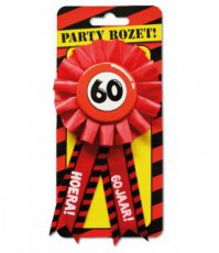 rozet10 Party Rosette '60 jaar'