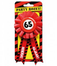 rozet11 Party Rosette '65 jaar'