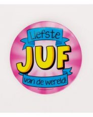 Badge XL Liefste Juf